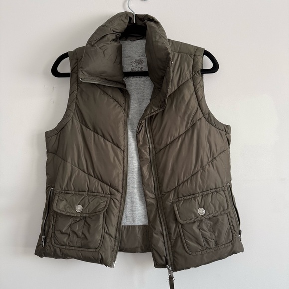 Jacob Jackets & Blazers - Vintage Jacob Connexion Olive Quilted Vest